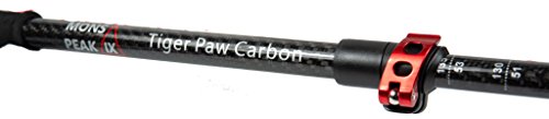 Mons Peak IX Tiger Paw Carbon Trekking Poles for Hiking, Trekking, Walking, Snowshoeing - Cork Grip, Ultralight, Collapsible and Adjustable Poles