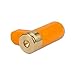 Ultimate Arms Gear Short Tab 9mm Pistol Handgun Rifle Empty Chamber Ejectable Long Safety Flag Load Indicator Device Polymer & Brass Bottom Orange Dummy Ammunition Ammo Shell Round with Lanyard String Loop Hole to Attach