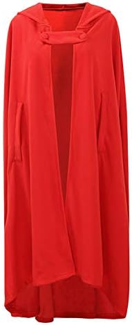 GBYAY Women Winter Hooded Cloak Sleeveless Button Closure Thin Hooded Long Cape Costume Halloween Cosplay Outerwear