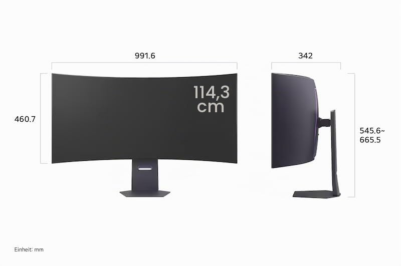 LG Ultragear™ 45GX950A-B.AEU (45 Zoll) 21:9 Curved 800R 5K2K OLED Gaming-Monitor, 165Hz/330Hz, AMD FreeSync™ Premium Pro, DisplayHDR™ True Black 400, 2X HDMI 2.1, Schwarz 9