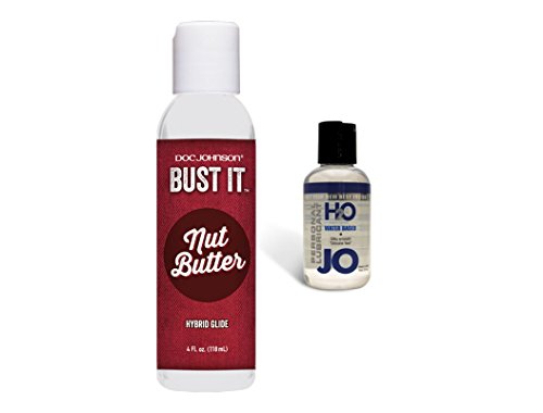 Bundle Package Of Bust It Nut Butter 4oz And JO H20 4.5oz.