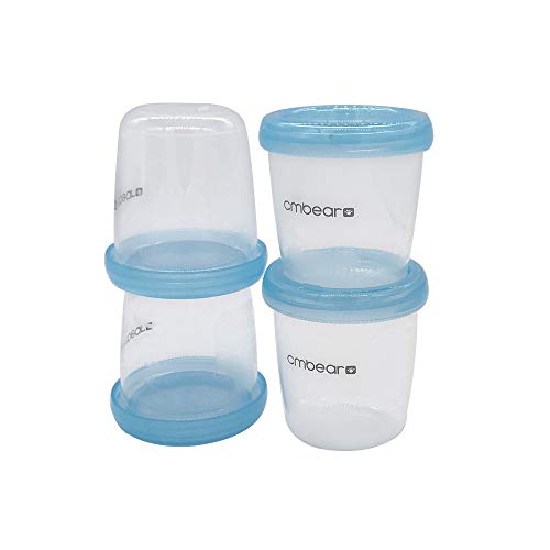 Breastmilk Storage Organizer Breastmilk Storage Bottles Breast Milk Storage Cups BPA Free 180ml / 6 oz Pack of 4