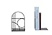 NEUN WELTEN Unique Office Bookends - Modern Brand Design Metal Book Ends for Large and Tall Books (Black)