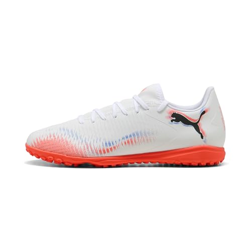 Unisex Future 8 Play TT Fußballschuh, Weiß/Schwarz-leuchtendes Rot, Größe 40, Puma Weiß, Puma Schwarz, leuchtendes Rot, 40.5 EU