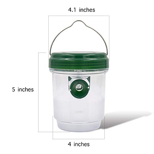 fomei [2019 Upgraded Solar Outdoor Wasp Trap Catcher Killer with Ultraviolet LED Light, Set of 2, Effective and Eco-Friendly Traps for Wasps, Bees, Yellow Jackets, Hornets, Bugs, Flies