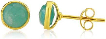 Amazonite Gemstone Stud Earrings