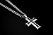 Reve Stainless Steel Black & Silver Cross Pendant Necklace for Men Women, 20-24 Inches Curb Chain (Black: 20'' Curb Chain)