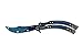 Rhingo Training Butterfly Knife Balisong Dull Unsharpened Blade (Sapphire Blue)