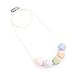 Lofca Silicone Teething Necklace for Mom to Wear-Great Baby Teether Toys-BPA Free Chew Beads-Breastfeeding Nursing Necklace Soothes Aching Gums-’Page’(Rose Quartz)