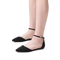 DREAM PAIRS Womens Flapointed-New D'Orsay Ballet