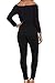 Prograce Women's Sexy Off Shoulder Drawstring Knee Hole Pants Jumpsuits Rompers
