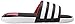 adidas Men's Adissage Comfort Slides Sandal, White/Black/Vivid Red, 9