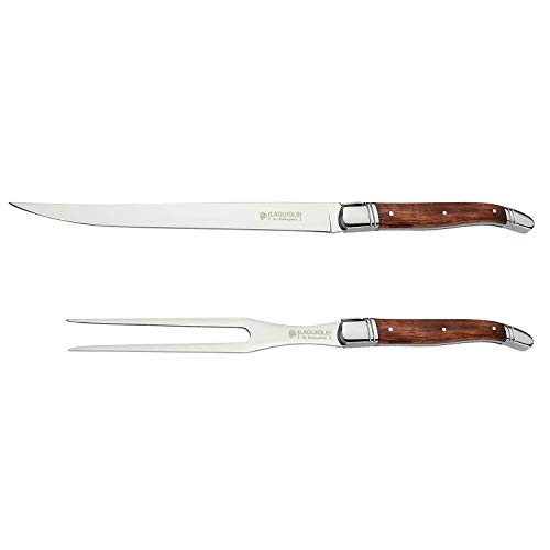 Laguiole by Hailingshan Carving Knife and Fork Set Stainless Steel