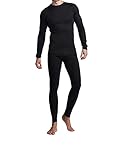 Thermal Underwear for Men, Mens Long Johns Set Fleece Lined Long Sleeve Thermals