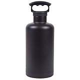 Fifty/Fifty Black Vacuum-Insulated Stainless Steel Bottle with Small Mouth - 64 oz. Capacity
