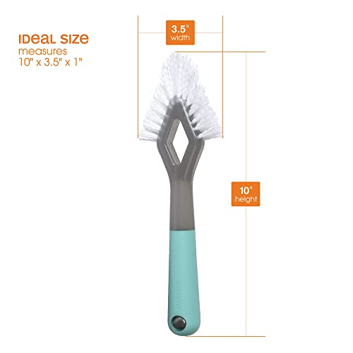 Casabella Smart Scrub Heavy Duty Tile and Grout Cleaning Brush, Gray