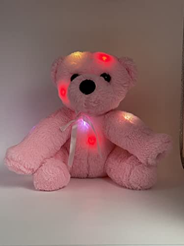 igloofy Pink Plush Teddy Bear Stuffed Animal - Soft & Cuddly Plushie for Kids, Nursery, Adults, Original & Official 12” Toy