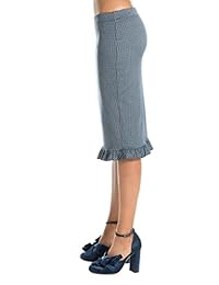Falda lápiz con dobladillo con volantes MAXSTUDIO