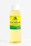 Flax Seed Oil Organic Carrier Virgin Cold Pressed Raw Pure 2 oz