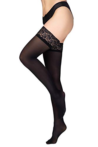 Annes-styling-Truss-60-Denari-Delle-Donne-Tenere-Up-In-Microfibra-Calze-con-Pizzo-Alta-Opaco-Lingerie-Calze-In-Silicone-Top