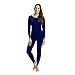 Rocky Thermal Underwear for Women Cotton Knit Thermals Women's Base Layer Long John Set Navy