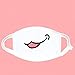 Aliyaduo 9 Pcs Mouth Mask Unisex Cartoon Anime Emoticon Pattern Two Layers Cotton Half Face Mask,White