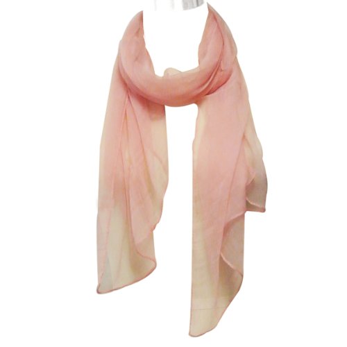Wrapables Solid Color 100% Silk Long Scarf, Pink