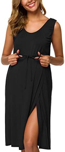 AMONIDA 3 in 1 Labor Delivery Hospital Gown Maternity Nursing Nightgown for Breastfeeding S-XL