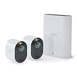 Arlo Ultra Home Security Camera System | 4K UHD Wire-Free with HDR, Color Night Vision, 180&deg; View, 2-Way Audio, Spotlight, Siren | Works with Alexa and HomeKit | 2 Camera Kit (VMS5240)
