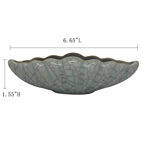 BangQiao Ceramic Business Name Card Holder Display Stand for Desk, Home and Office, Black Veins