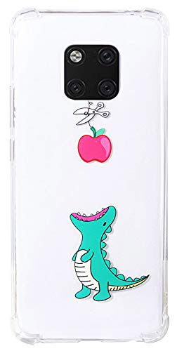 SHUNDA Huawei Mate 20 Pro Case, Ultra Thin Transparent Soft Silicone TPU Case Shock Absorption Shell Flexible Lovely Clear Cover for Huawei Mate 20 Pro - Crocodile