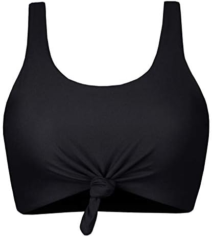 Women's Retro Scoop Neck Bow Knot Padded Tank Crop Top