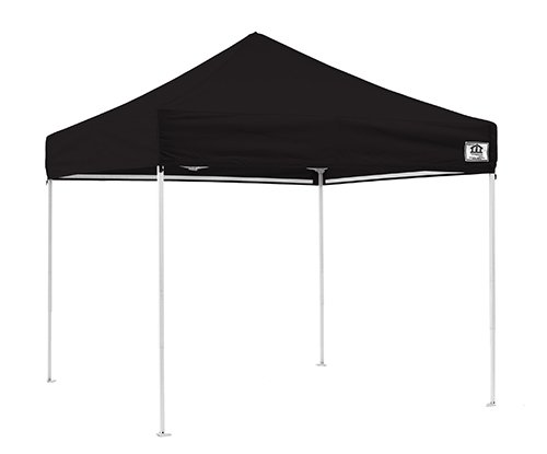 Impact Canopy 10' x 10' Instant Pop-Up Canopy Tent, Straight Leg, Weight Bags, Roller Bag, Black