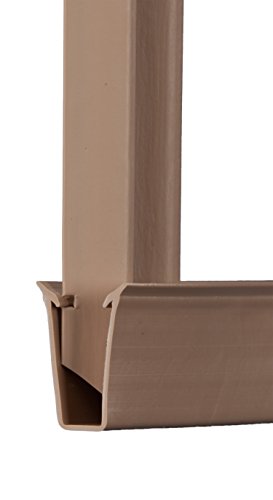 6 Beige+Ridged+Slats+Chain+Fence