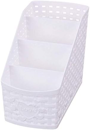 Huyizhi Home Storage Accessories Cosmetic Plastic Rattan Living Room Remote Control Desk Box White Storage Boxes 18.5 * 14.5 * 12.5CM from (Size : 8 * 17 * 13cm)
