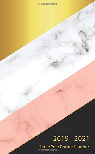 2019-2021 Three Year Pocket Planner: Time Management Monthly Planning Marble Gold Geometric Design (Monthly Planner) Paperback – 10 Oct 2018