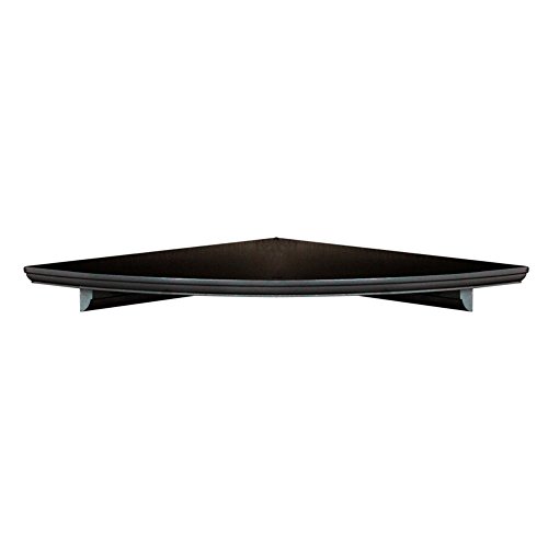 Corner Shelf Size: 10" Radius x 0.63" H, Finish: Espresso