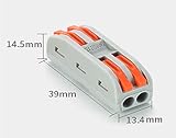 Dongge SPL-2 Lever Wire Connectors 6PCS 2 Circuit Inline Splices 28-12 AWG 250V view 6