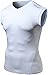 TM-V15-WHTZ_Large Tesla Men's Cool Dry Compression Muscle Tank Baselayer V Neck Sleeveless V15