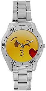 Fashion Design Emojis Men's Stainless Steel Analog Watch