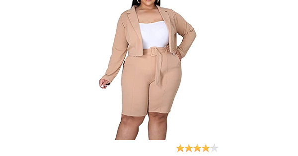 Plus Size 2 Piece Outfits Pants Suit 