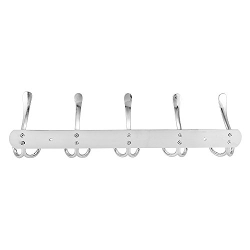 Dosens Wall Mount Coat Hook Chrome Finish Coat Robe Hat Clothes Hanger Towel Rack 2 Pack