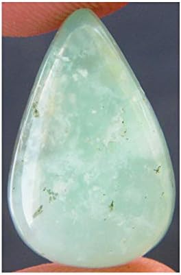 RASIYO Chrysoprase Cabochon, Natural Green Chrysoprase Gemstone 12Ct Pear Shape 21x13x5mm K-4724