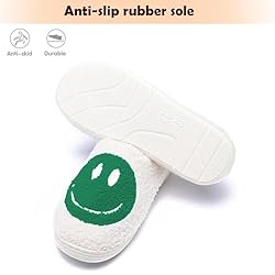 rosyclo Smile Face Slippers Retro Soft Plush Cozy