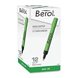 Berol by Eberhard Faber Highlighters, Green, Box Of 12