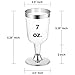 BloominGoods 50 Pack Silver Rimmed Disposable Wine Glasses | 7 oz. Premium Clear Hard Plastic Fancy Wine Cups (50-Pack)