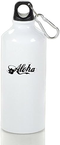Htouch Aloha Aluminum Sports Water Bottle,White, Easy To Carry, Eco Friendly And Leak Proof
