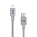 PureGear USB A to Lightning Cable, Braided Apple MFi Certified iPhone Charger Cable, iPhone Charging Cord for iPhone 11,Xs,XR,X,SE,8,7,6,5S, Metallic Space Gray (4 FT)
