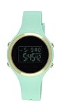 Moulin Ladies Pastel Color Digital Jelly Watch Dark Screen Mint #03158-77473
