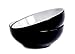 LoveMyBigBowl solid 28oz 7.25inch bowl for pasta, salad soup,noodles, cereals. Black and white microwave safe. Easy to clean. Stackable set of 2.